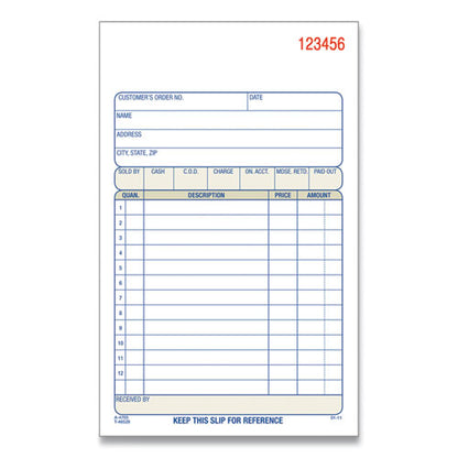 2-part Sales Book, 12 Lines, Two-part Carbonless, 4.19 X 7.19, 50 Forms/pad, 10 Pads/box