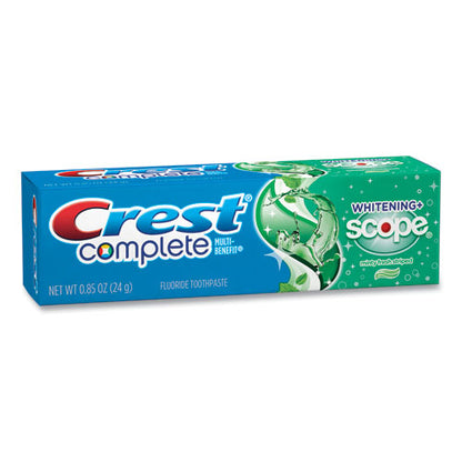 Complete Whitening Toothpaste + Scope, Minty Fresh, 0.85 Oz Tube, 36/carton