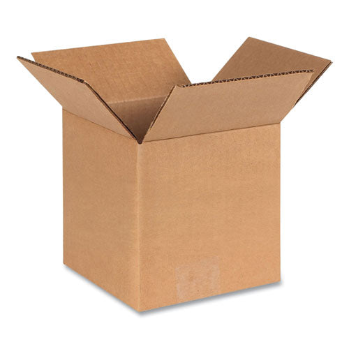 Fixed-depth Shipping Boxes, Regular Slotted Container (rsc), 6" X 6" X 6", Brown Kraft, 25/bundle