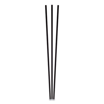 Unwrapped Round Stirrers, 7.75", Polypropylene, Black, 500/pack