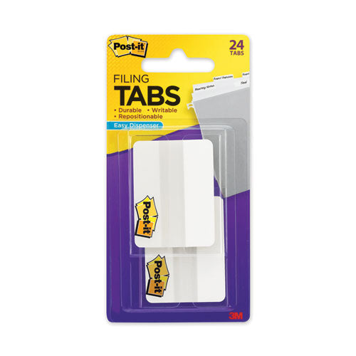 Solid Color Tabs, 1/5-cut, White, 2" Wide, 24/pack