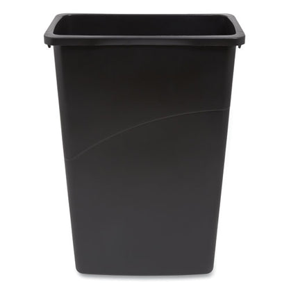 Open Top Indoor Trash Can, 10.25 Gal, Plastic, Black
