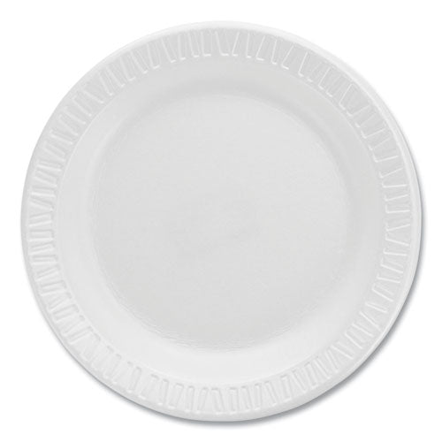 Quiet Classic Laminated Foam Dinnerware Plates, 6", White, 125/pack, 8 Packs/carton