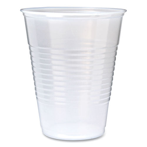 Rk Ribbed Cold Drink Cups, 9 Oz, Clear, 100/sleeve, 25 Sleeves/carton