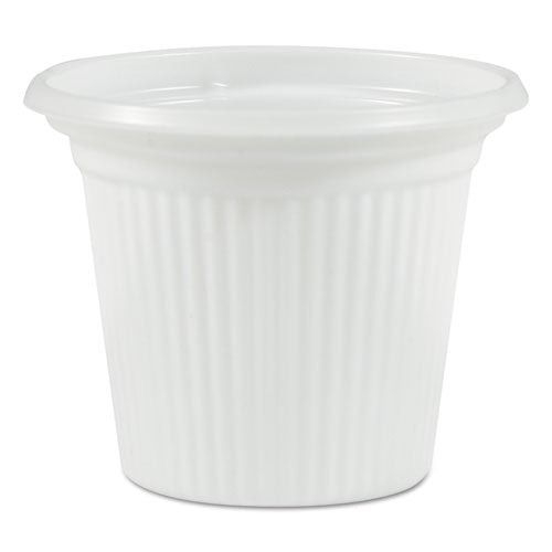 Plastic Condiment Cups, 0.75 Oz, Translucent, 250/sleeve, 20 Sleeves/carton