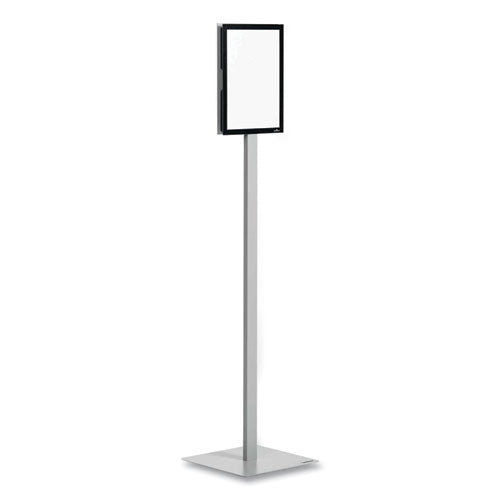 Info Stand Basic Floor Stand, 51.57" Tall, Black Stand, 8.5 X 11 Face