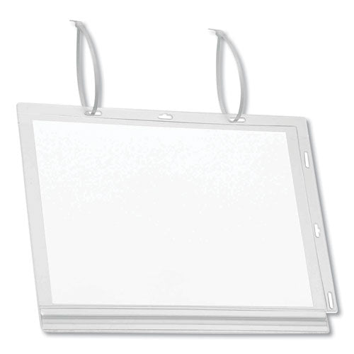 Water Resistant Sign Holder Pockets With Cable Ties, 8.5 X 11, Clear Frame, 5/pack