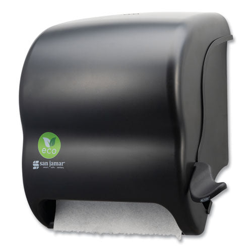 Ecological Green Towel Dispenser, 12.49" X 8.6" X 12.82", Black