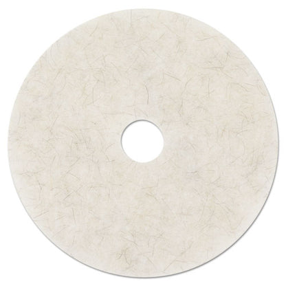 Ultra High-speed Natural Blend Floor Burnishing Pads 3300, 27" Diameter, White, 5/carton