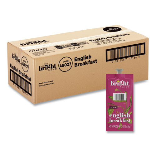 The Bright Tea Co. English Breakfast Black Tea Freshpack, English Breakfast, 0.1 Oz Pouch, 100/carton