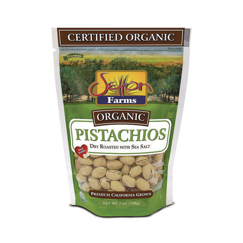 Organic Pistachios, Dry Roasted With Sea Salt, 7 Oz Bag, 12/carton