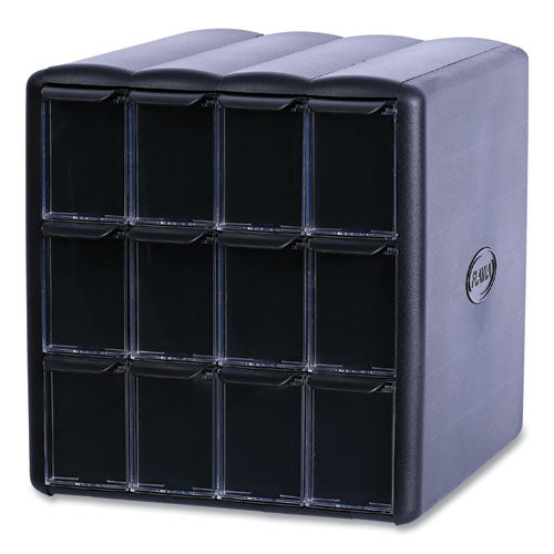 Four Column Merchandiser, 12 Compartments, 15.2 X 17.2 X 16.3, Black