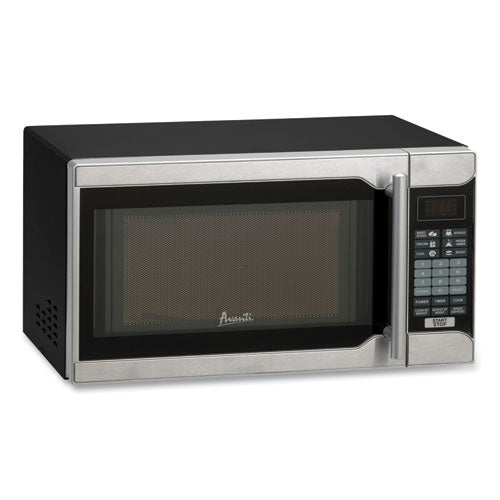 0.7 Cu.ft Capacity Microwave Oven, 700 Watts, Stainless Steel And Black