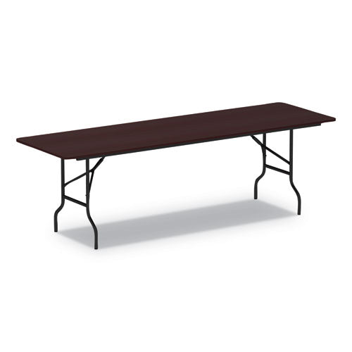 Wood Folding Table, Rectangular, 95.88w X 29.88d X 29.13h, Mahogany