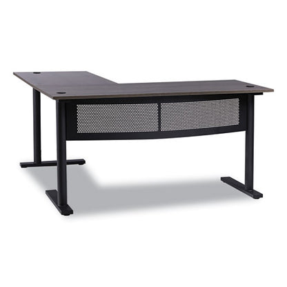 L-shaped Writing Desk, 59.05" X 59.05" X 29.53", Gray/black