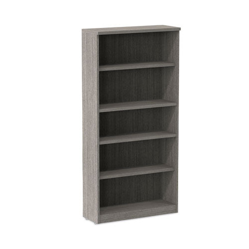 Alera Valencia Series Bookcase, Five-shelf, 31.75w X 14d X 64.75h, Gray