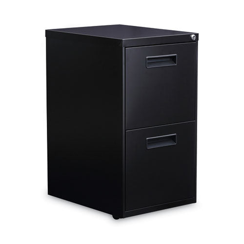 File Pedestal, Left Or Right, 2 Legal/letter-size File Drawers, Black, 14.96" X 19.29" X 27.75"