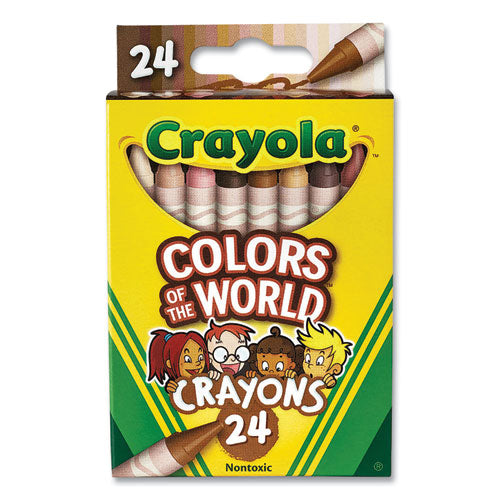 Colors Of The World Crayons, Assorted, 24/pack