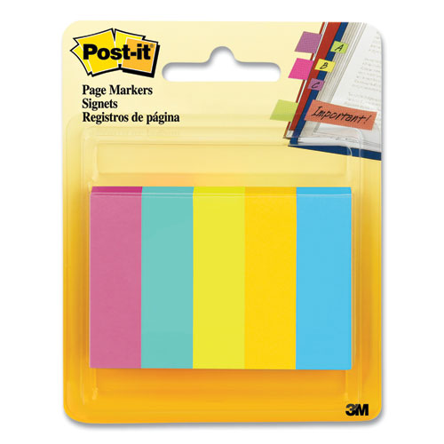 Page Flag Markers, Jaipur Collection, Assorted Colors, 100 Flags/pad, 5 Pads/pack