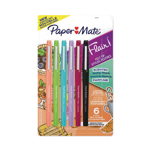 Pen,felt,scent,md Pt,6pk