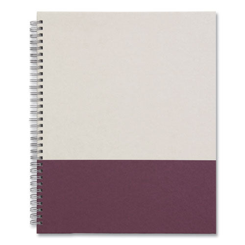 Wirebound Hardcover Notebook, 1-subject, Narrow Rule, Gray/purple Cover, (80) 11 X 8.5 Sheets