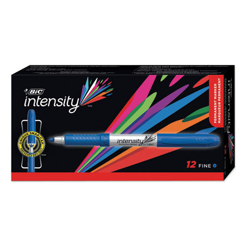 Intensity Fine Tip Permanent Marker, Fine Bullet Tip, Deep Sea Blue, Dozen