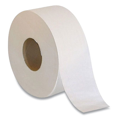 Recycled 2-ply Jumbo Toilet Paper, Septic Safe, White, 3.5" X 1,000 Ft, 12 Rolls/carton