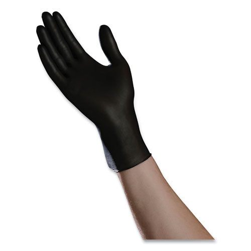 N200 Series Powder-free Nitrile Gloves, X-large, Black, 100/box