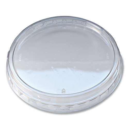 Recycleware® Round Deli Container Lids, Clear, Plastic, 500/carton