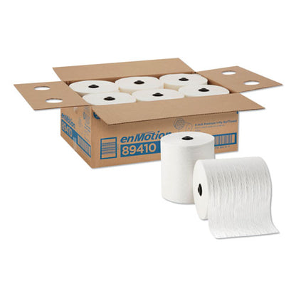 Enmotion Paper Towels, 1-ply, 8.25" X 420 Ft, White, 6 Rolls/carton