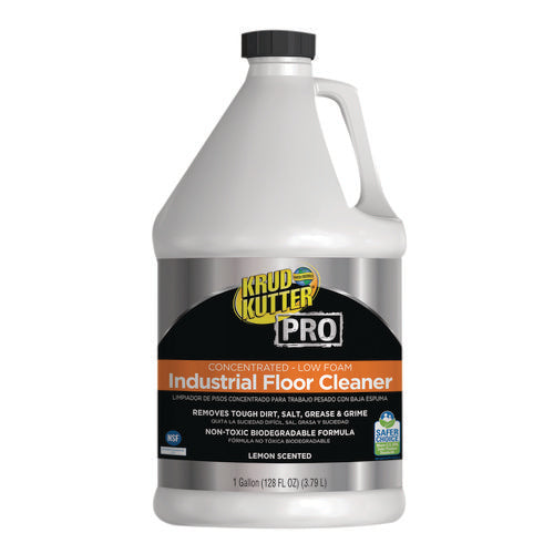 Concentrated Low Foam Industrial Floor Cleaner, Lemon Scent, 1 Gal Bottle, 4/carton