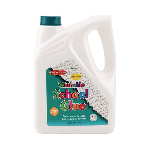 School Glue, 128 Oz Bottle, Dries Clear