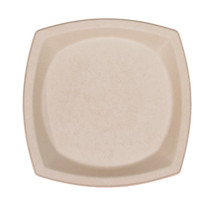 Compostable Fiber Dinnerware, Proplanet Seal, Plate, 10 X 10, Tan, 500/carton