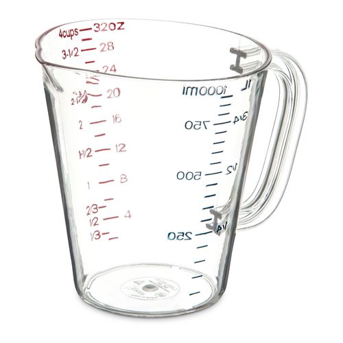 Commercial Measuring Cup, 1 Qt, Clear