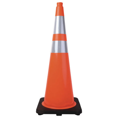 Tatco Traffic Cone, 14.5 X 1 X 36, Orange/silver