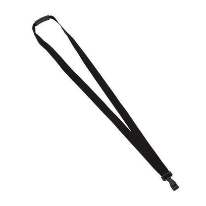 Breakaway Lanyard With Plastic Hook, 36" Long, Black, 12/pack