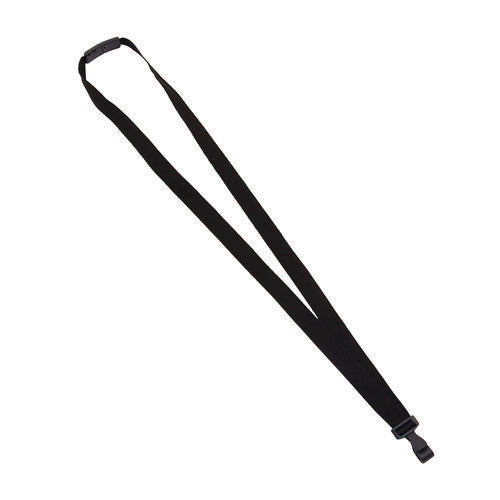 Breakaway Lanyard With Plastic Hook, 36" Long, Black, 12/pack