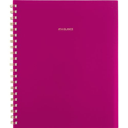 Harmony Weekly/monthly Poly Planner, Weekly: Vertical Format, 11 X 9.38, Purple/gold Cover, 13-month (jan To Jan): 2025-2026