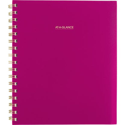 Harmony Weekly/monthly Poly Planner, 8.88 X 7.69, Purple/gold Cover, 13-month (jan To Jan): 2025 To 2026