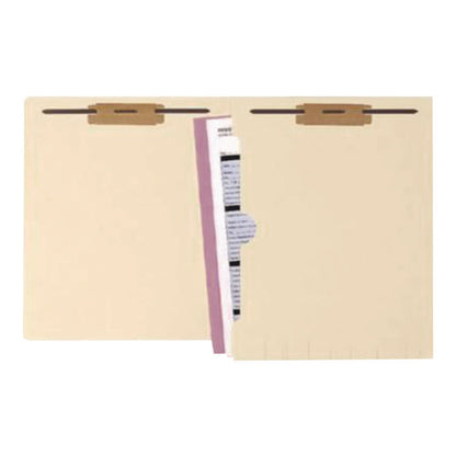 Paperboard Classification Folder, 0.75" Expansion, 2 Fasteners, Letter Size, Manila Exterior, 50/box