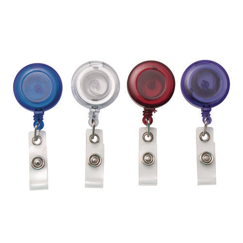 Clip-on Badge Reel, Extends 30", Assorted Colors, 20/pack