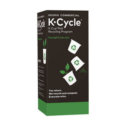 K-cycle Cardboard Indoor Recycling Bin, Large, Cardboard, Black/green/white, 5/pack