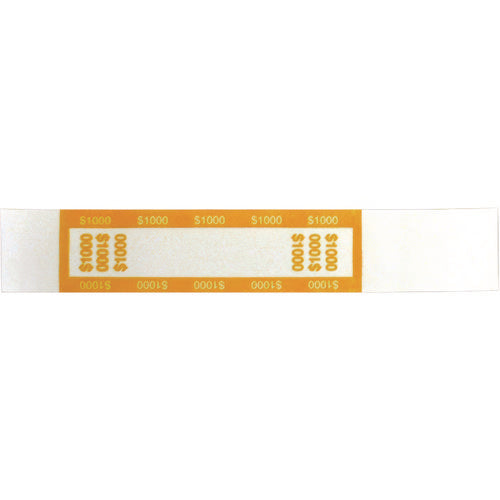 Currency Straps, $10 Bill, $1,000, Self-adhesive, 1,000/pack