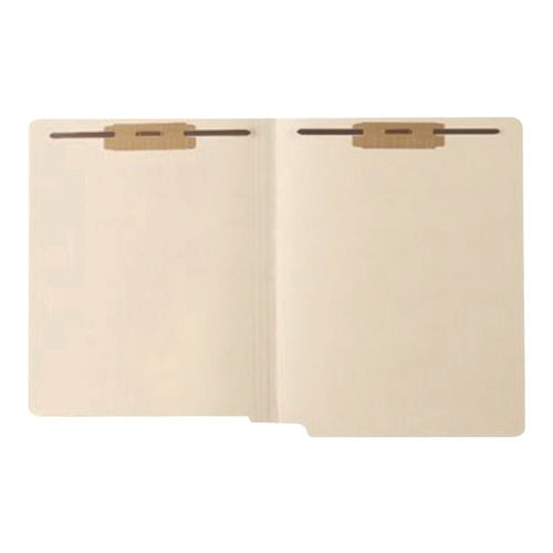 Heavy-duty End Tab File Folder, 0.75" Expansion, 2 Fasteners, Letter Size, Manila Exterior, 50/box