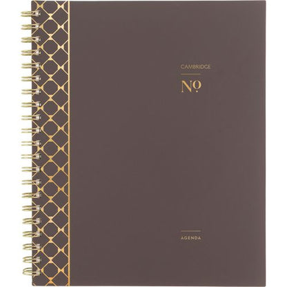 Workstyle Monthly Poly Planner, Geometric Artwork, 11 X 8.5, Java Brown/gold Cover, 12-month (jan To Dec): 2025