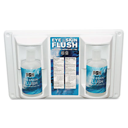 Twin Bottle Eye Flush Station,16 Oz Bottles, 2 Bottles/station