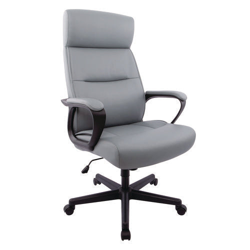 Alera Oxnam Series High-back Task Chair, Supports Up To 275 Lb, 17.56 To 21.38 Seat Height, Gray Seat, Gray Back, Black Base