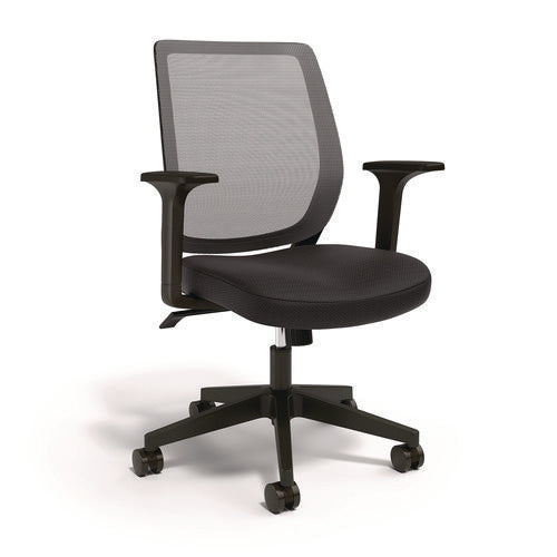 Wessex Ergonomic Fabric Mesh Swivel Task Chair, Supports Up To 275 Lbs, 17.09 To 20.83 Seat Height, Black Seat/back/base