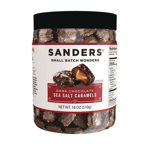 Small Batch Wonders Dark Chocolate Sea Salt Caramels, 18 Oz Tub