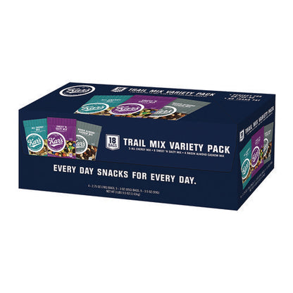 Trail Mix Variety Pack, Assorted Flavors, 18 Bags/carton